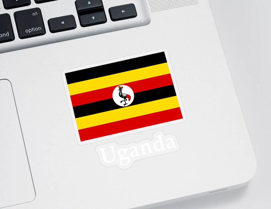 Uganda Flag And Name Sticker by Frederick Holiday - Fine Art America