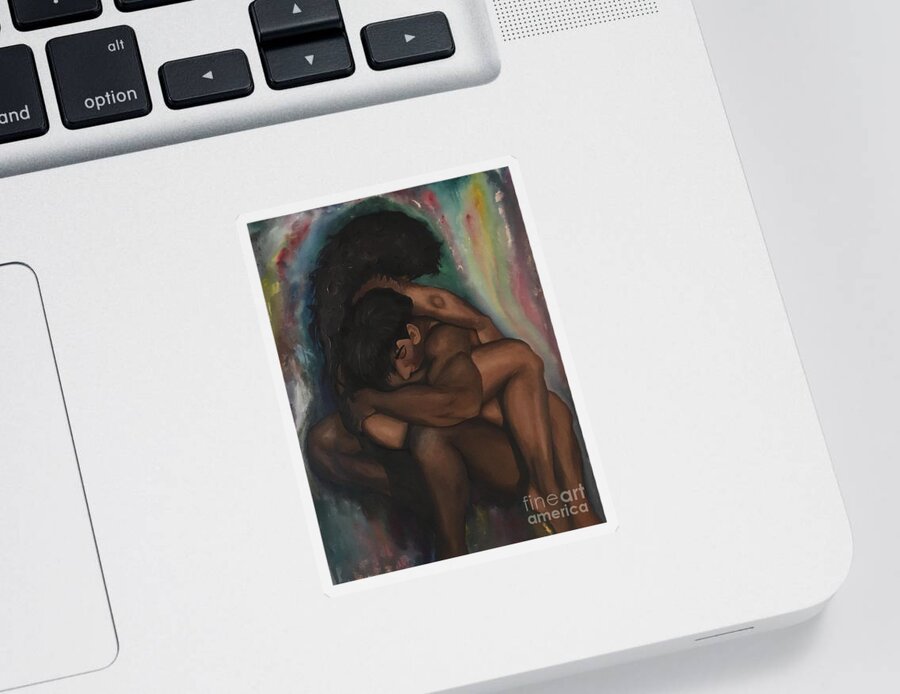 Figure Sticker featuring the painting Undying Passion by Pamela Henry