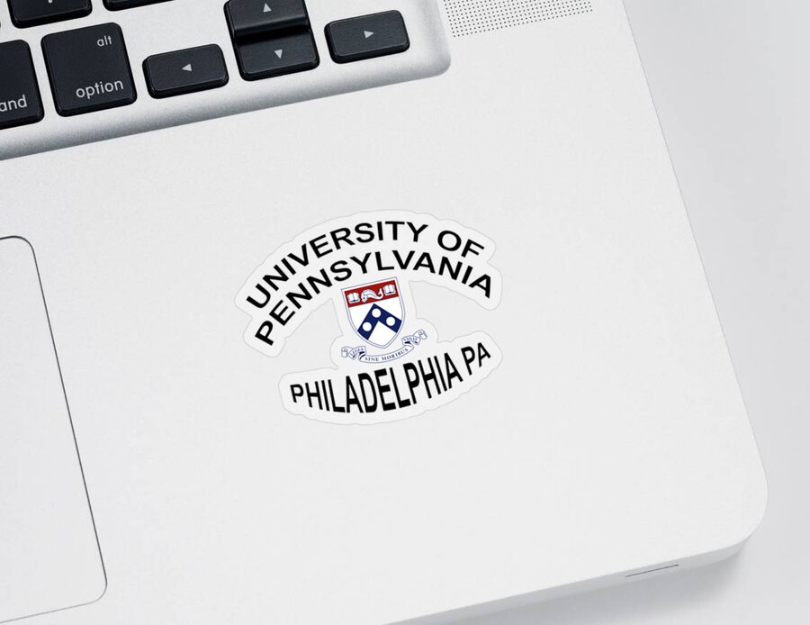 University Sticker featuring the digital art University Of Pennsylvania Philadelphia PA. by Movie Poster Prints