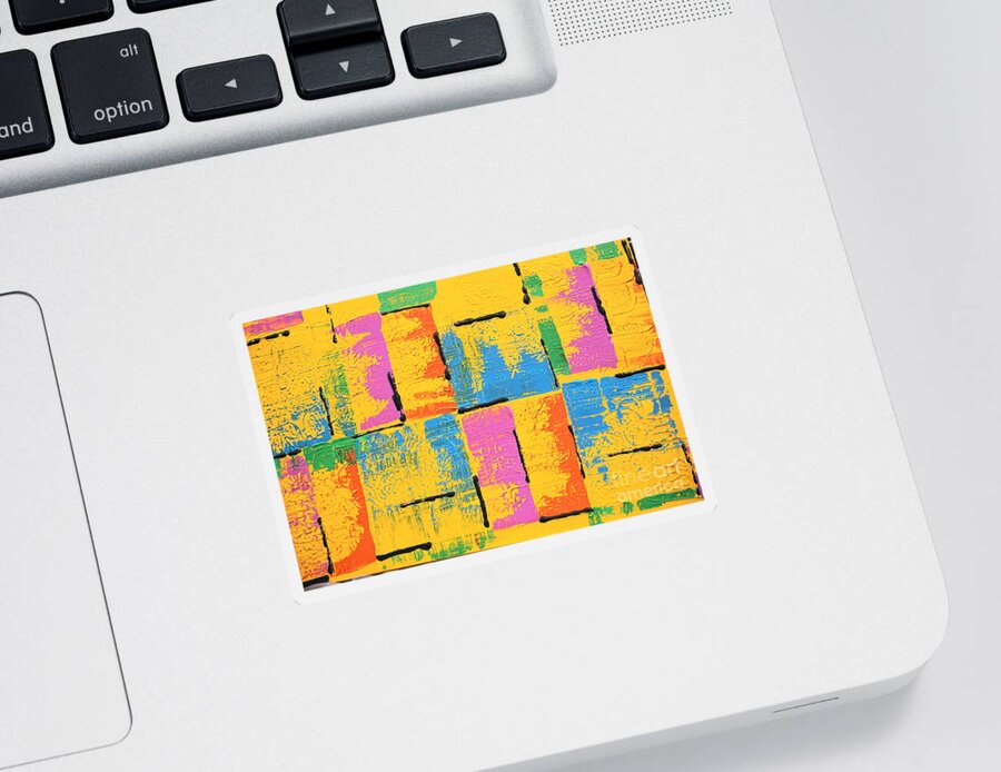 Abstract Sticker featuring the painting Amusement by Jimmy Clark