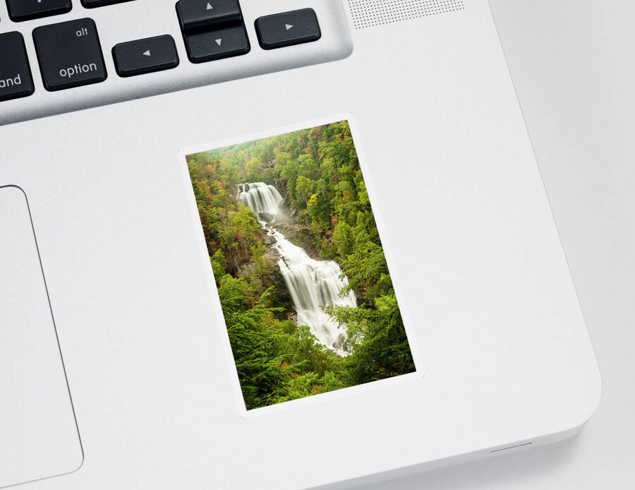Waterfall Sticker featuring the photograph Upper Whitewater Falls by Rob Hemphill