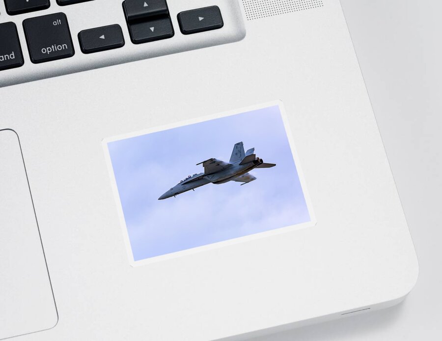 Aircraft Sticker featuring the photograph US Navy F-18 Super Hornet by Jack R Perry