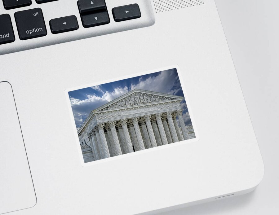 Supreme Court Sticker featuring the photograph US Supreme Court II by Susan Candelario