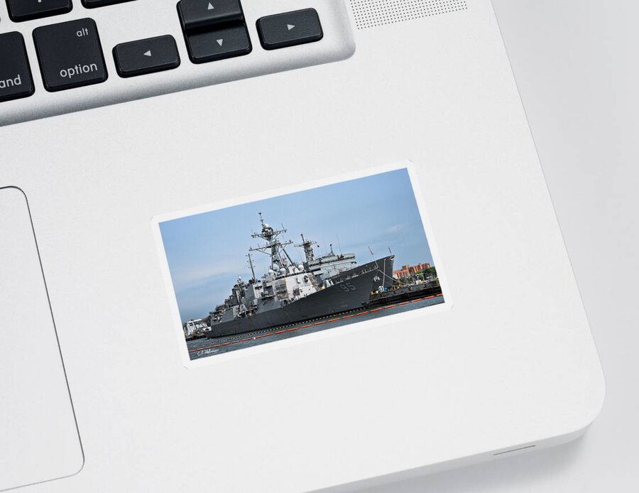 Ship Sticker featuring the photograph USS James E. Williams DDG-95 by Christopher Holmes