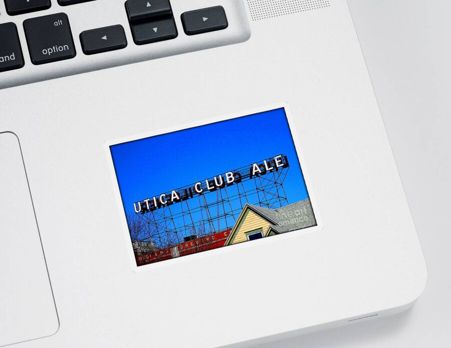 Ale Sticker featuring the photograph Utica Club Ale West End Brewery by Peter Ogden