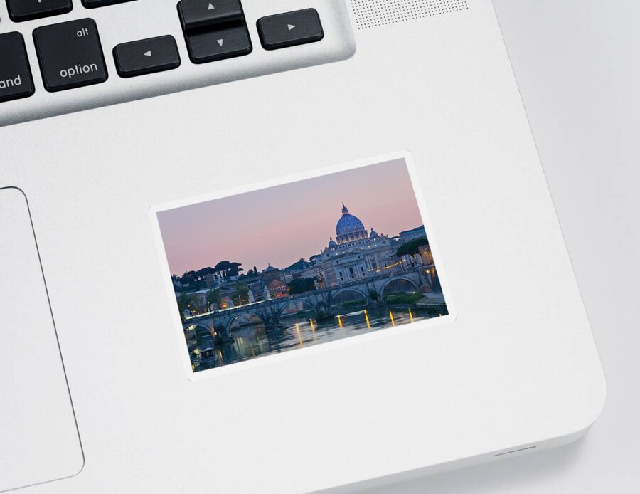 Vatican Sticker featuring the photograph Vatican City at Sunset by Pablo Lopez