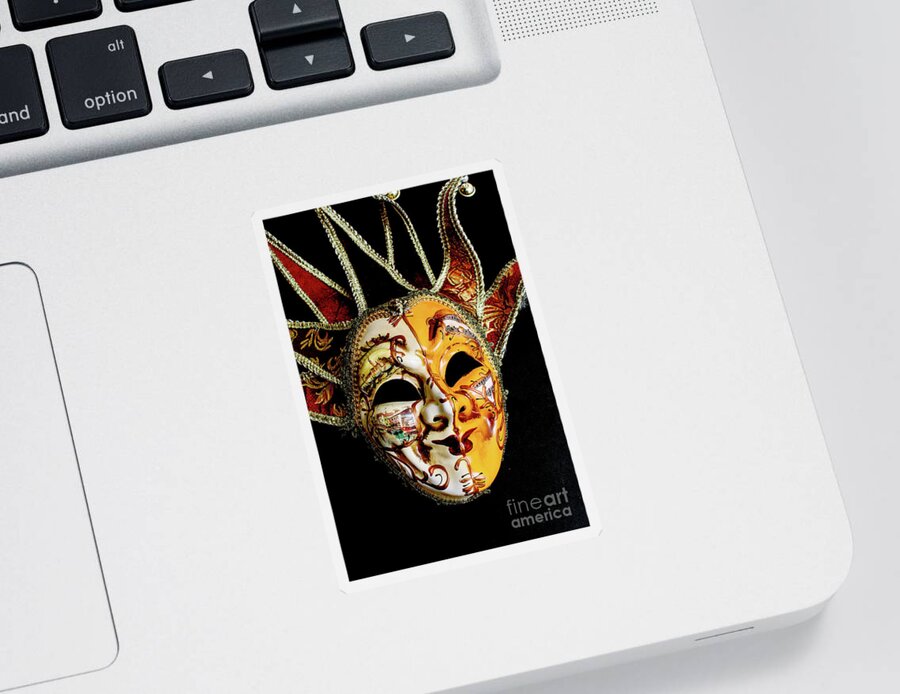 Venetian Mask Sticker featuring the photograph Venetian Mask 2 by Steve Purnell