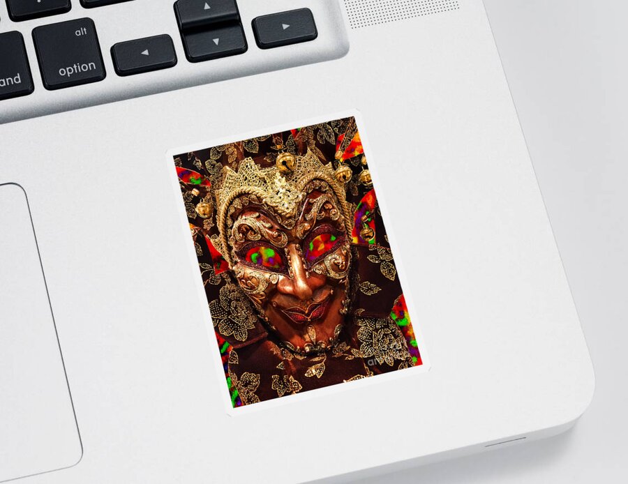 Venetian Mask Sticker featuring the photograph Venetian Mask by Kasia Bitner