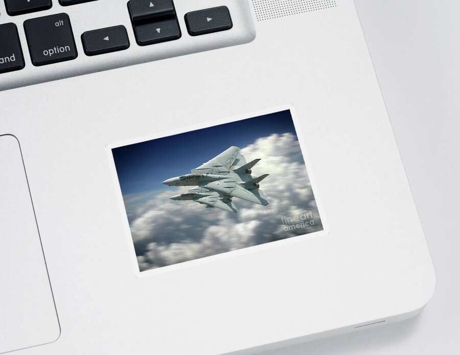 F-14 Tomcat Sticker featuring the digital art VF-101 Grim reapers by Airpower Art