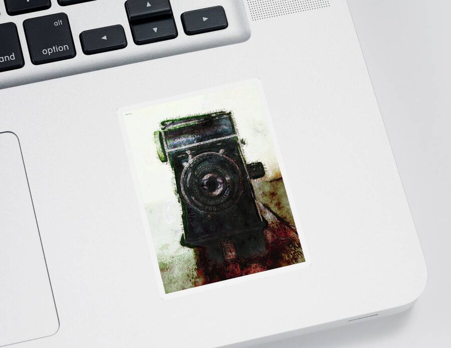 Photography Sticker featuring the photograph Vintage Camera by Phil Perkins