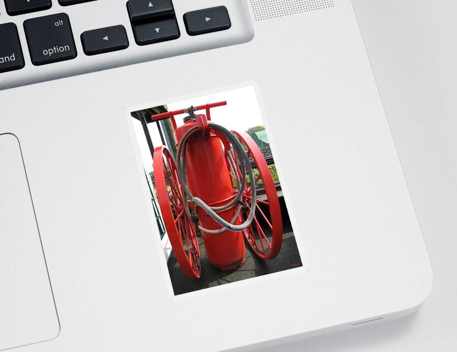 Fire Hose Sticker featuring the photograph Vintage Fire Hose by Martine Murphy
