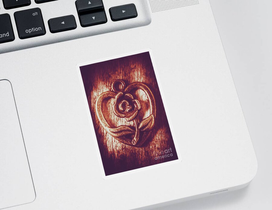 Rose Sticker featuring the photograph Vintage ornamental rose by Jorgo Photography