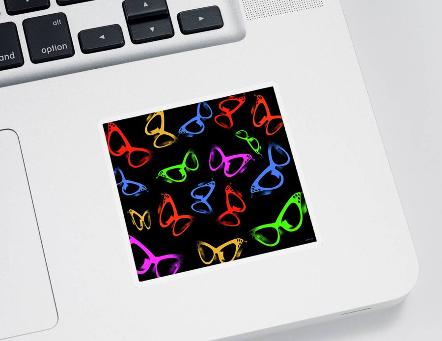 Eyeglasses Sticker featuring the photograph Visual Distinction Pattern Print by Lesa Fine