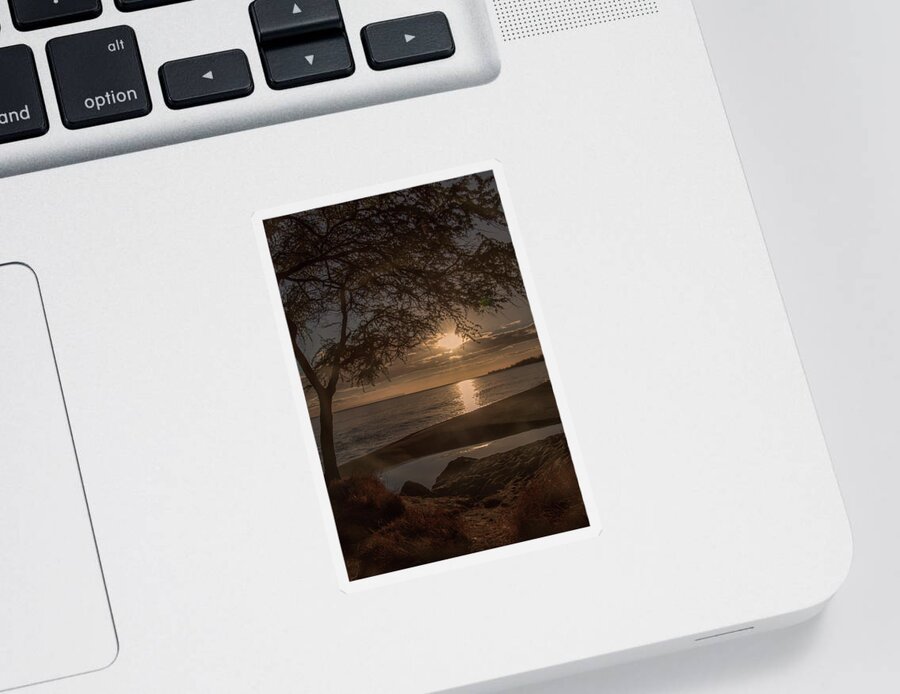 Fort Elizabeth State Park Sticker featuring the photograph Waimea Bay Sunset 4 by Teresa Wilson