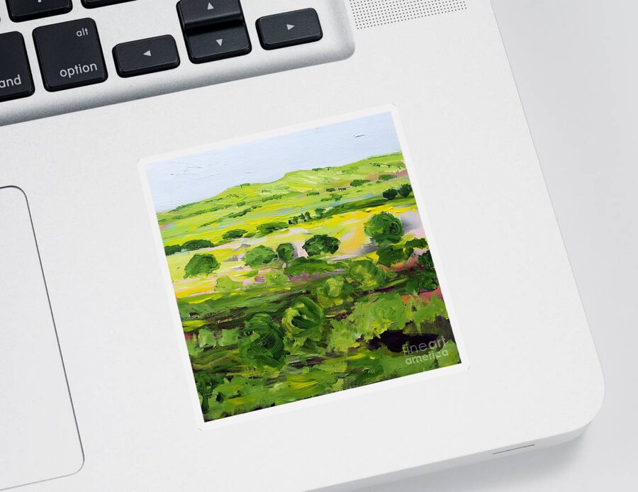 Landscape Sticker featuring the painting Wakefield by Allan P Friedlander