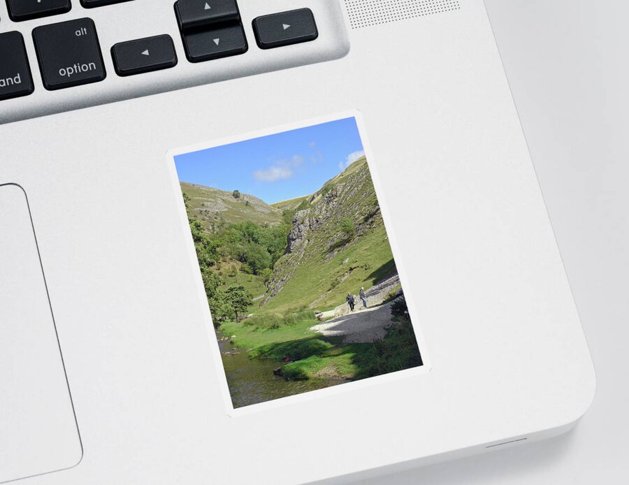 Dovedale Sticker featuring the photograph Walkers At Dovedale by Rod Johnson