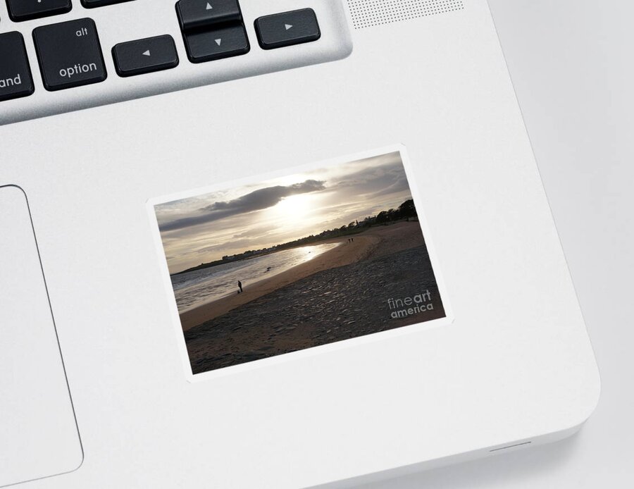 Elie And Earlsferry Sticker featuring the photograph Walking Toward the Sunset by Elena Perelman