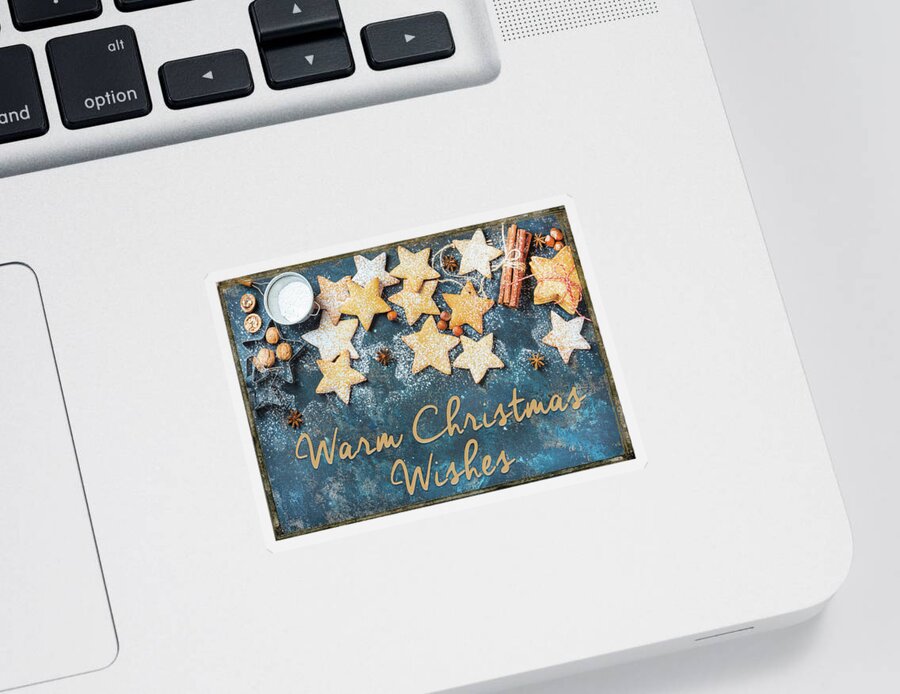 Christmas Sticker featuring the photograph Warm Christmas Wishes by Teresa Wilson