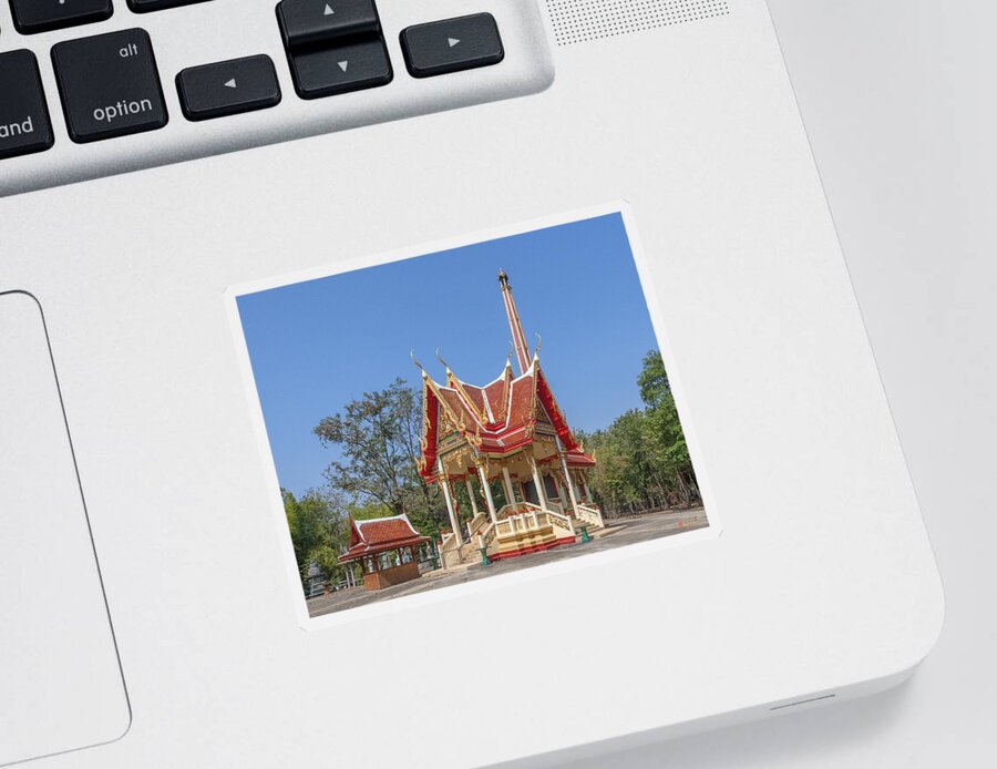 Temple Sticker featuring the photograph Wat Ban Na Meru or Crematorium DTHST0187 by Gerry Gantt