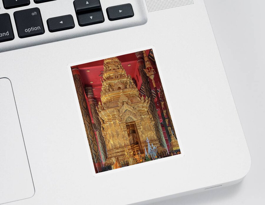 Scenic Sticker featuring the photograph Wat Phra That Lampang Luang Phra Wihan Luang Phra Chao Lang Thong DTHLA0041 by Gerry Gantt
