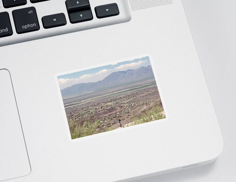 Phoenix Sticker featuring the photograph Watching over Ahwatukee Foothills by Darrell Foster
