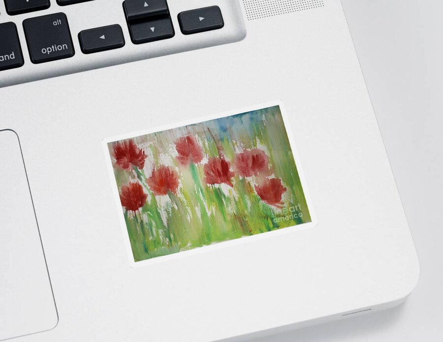 Flowers Sticker featuring the painting Water Colour flowers by Lisa Koyle