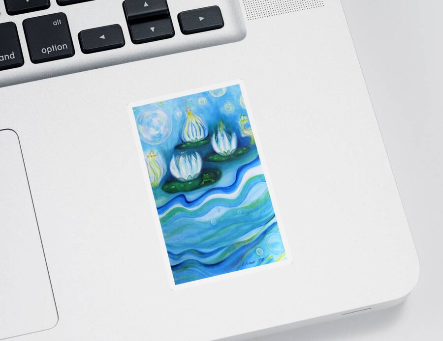 Water Sticker featuring the painting Water Garden by Denise F Fulmer