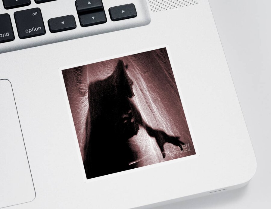 Square Sticker featuring the photograph Werewolf by Clayton Bastiani
