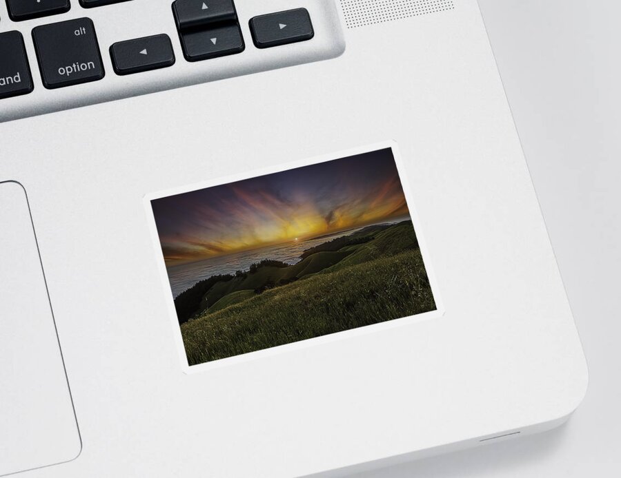 California Sticker featuring the photograph West Coast Sunset by Don Hoekwater Photography