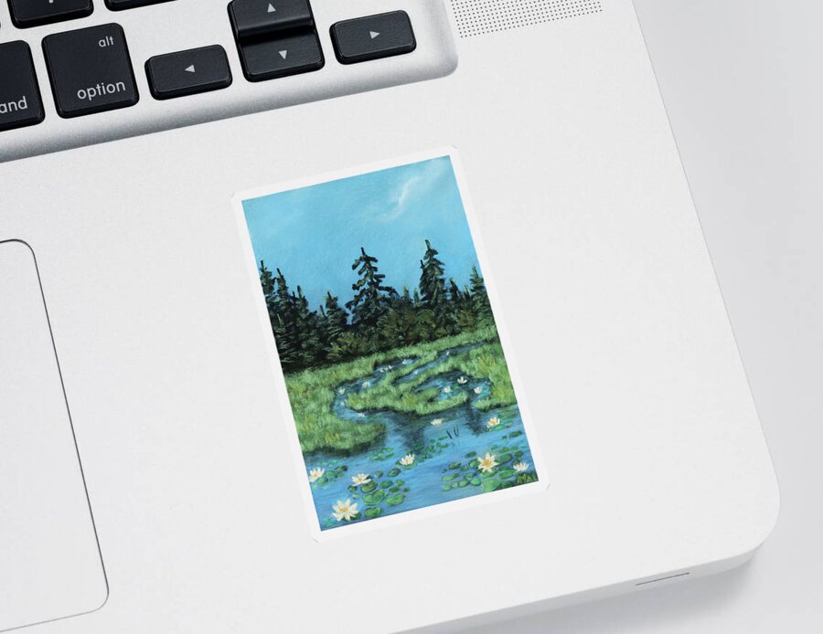 Wetland Sticker featuring the painting Wetland - Algonquin Park by Anastasiya Malakhova
