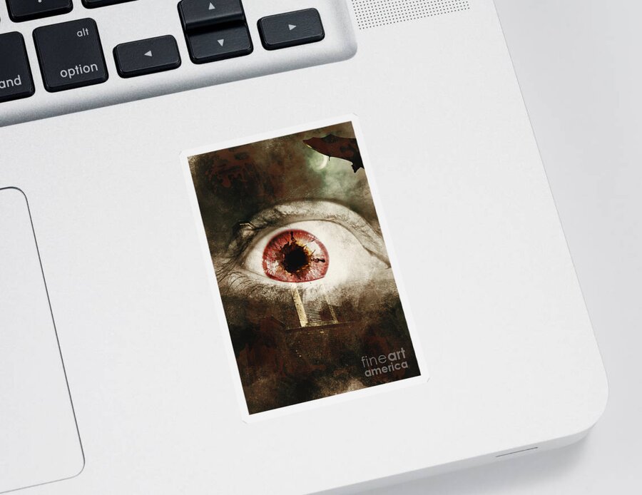 Horror Sticker featuring the photograph When souls escape by Jorgo Photography