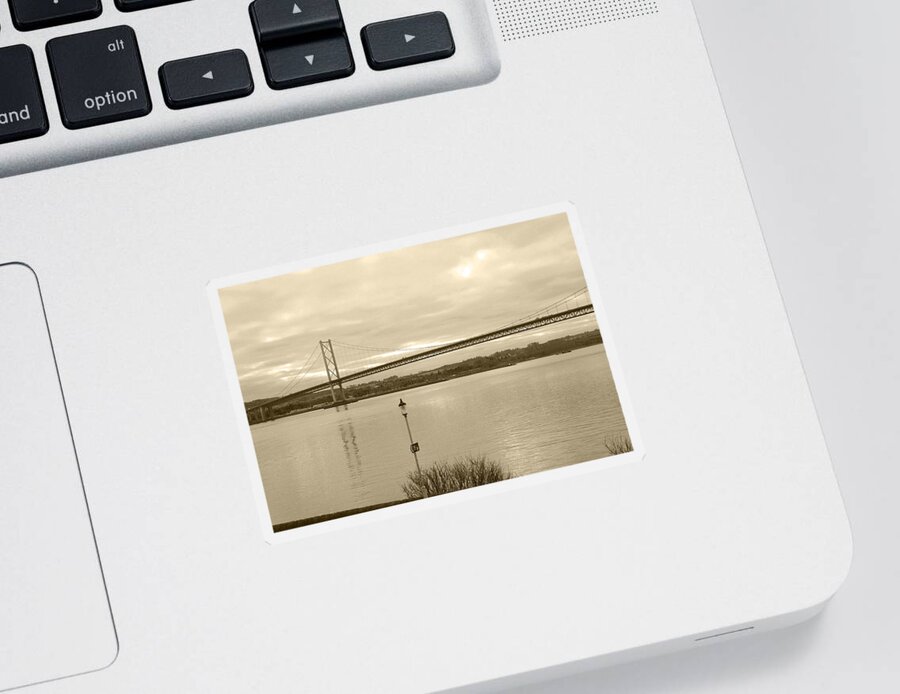 Forth Road Bridge Sticker featuring the photograph When the Sky was High by Elena Perelman