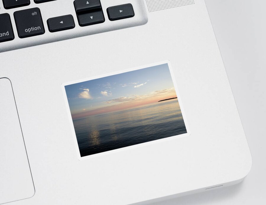 Whips Island Shimmers Sticker featuring the photograph Whispy Island Shimmers by Dylan Punke