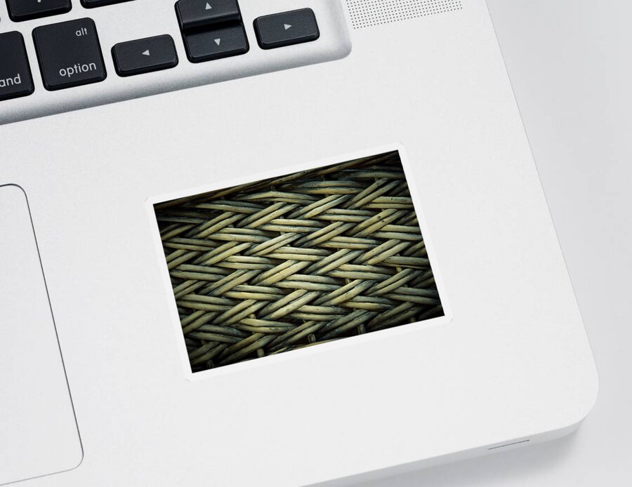 Textured Sticker featuring the photograph Willow weave by Les Cunliffe