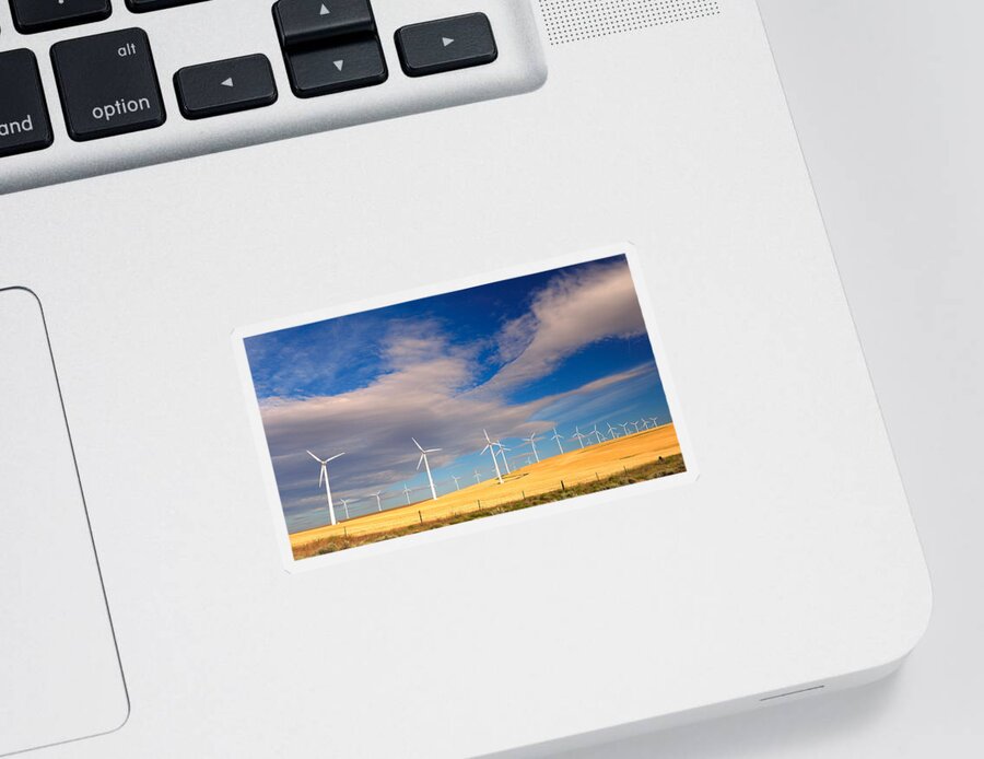 Wind Sticker featuring the photograph Wind Farm Against the Sky by Todd Kreuter