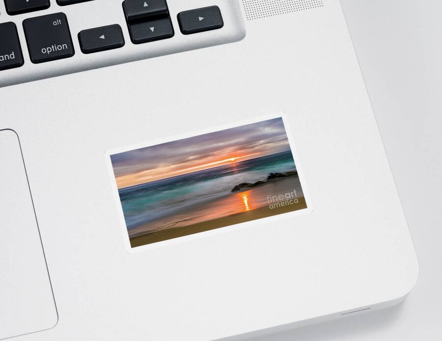 Beach Sticker featuring the photograph Windansea Beach at Sunset by David Levin