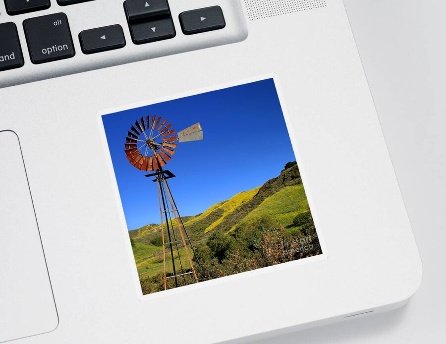 Alternative Sticker featuring the photograph Windmill by Henrik Lehnerer