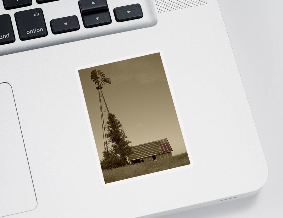 Landscape Sticker featuring the photograph Windmill II by Dylan Punke