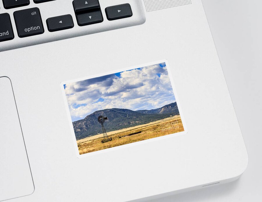 Windmill Sticker featuring the photograph Windmill New Mexico by Ben Graham