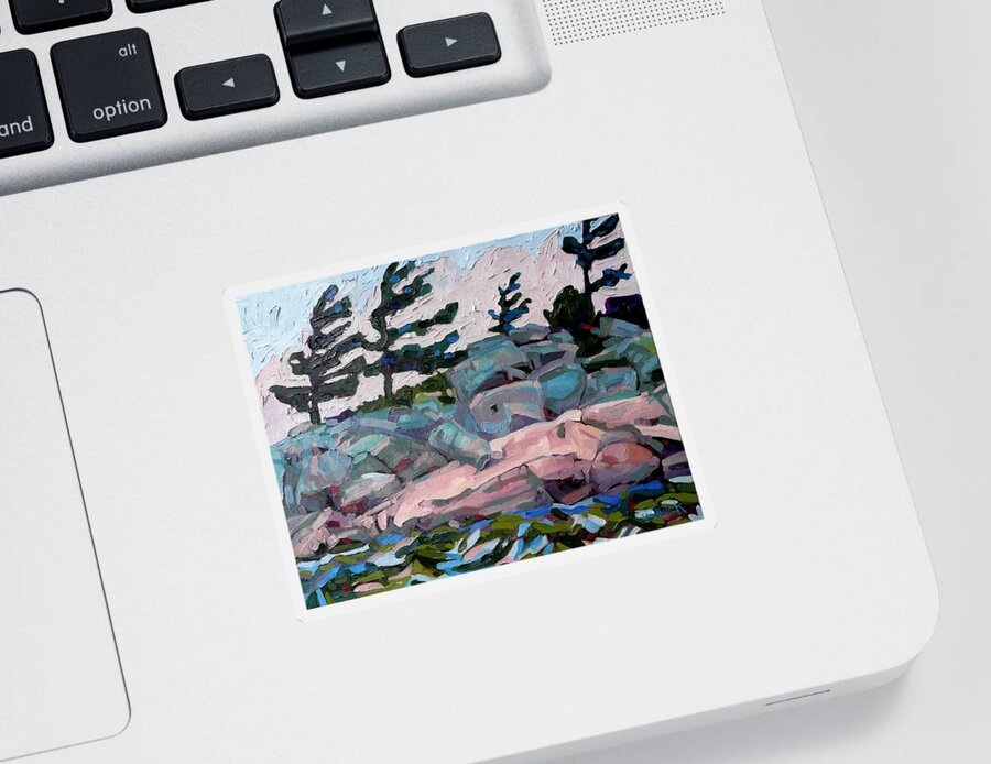 Dock Sticker featuring the painting Windy Island by Phil Chadwick