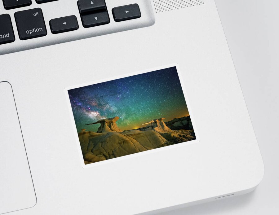 Astronomy Sticker featuring the photograph Winged Guardians by Ralf Rohner