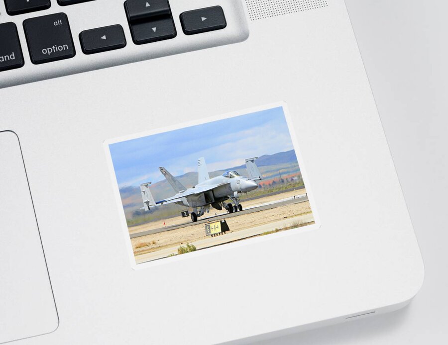 F/a-18 Sticker featuring the photograph Wings Folded by Shoal Hollingsworth