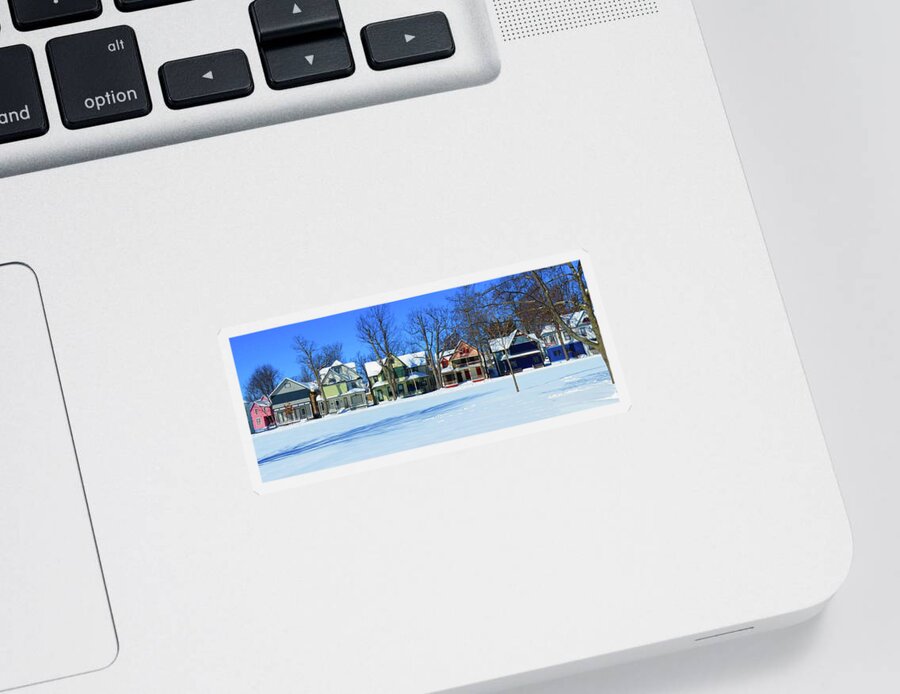 Thousand Islands Sticker featuring the photograph Winter at TI Park by Dennis McCarthy