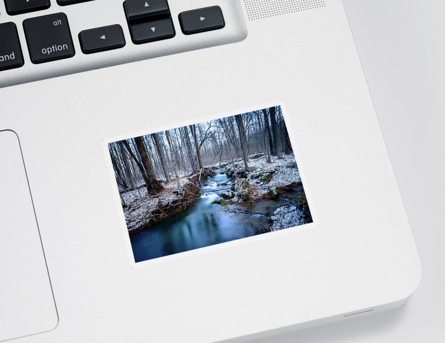 Landscape Sticker featuring the photograph Winter Creek by Michael Scott