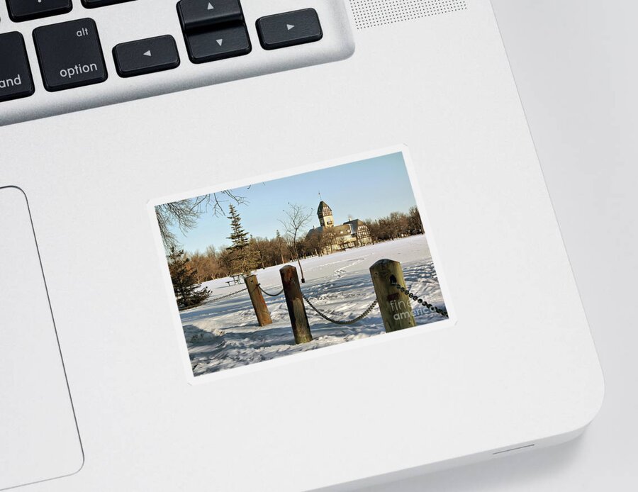 Winter Scenery Sticker featuring the photograph Winter in Assiniboine Park by Teresa Zieba