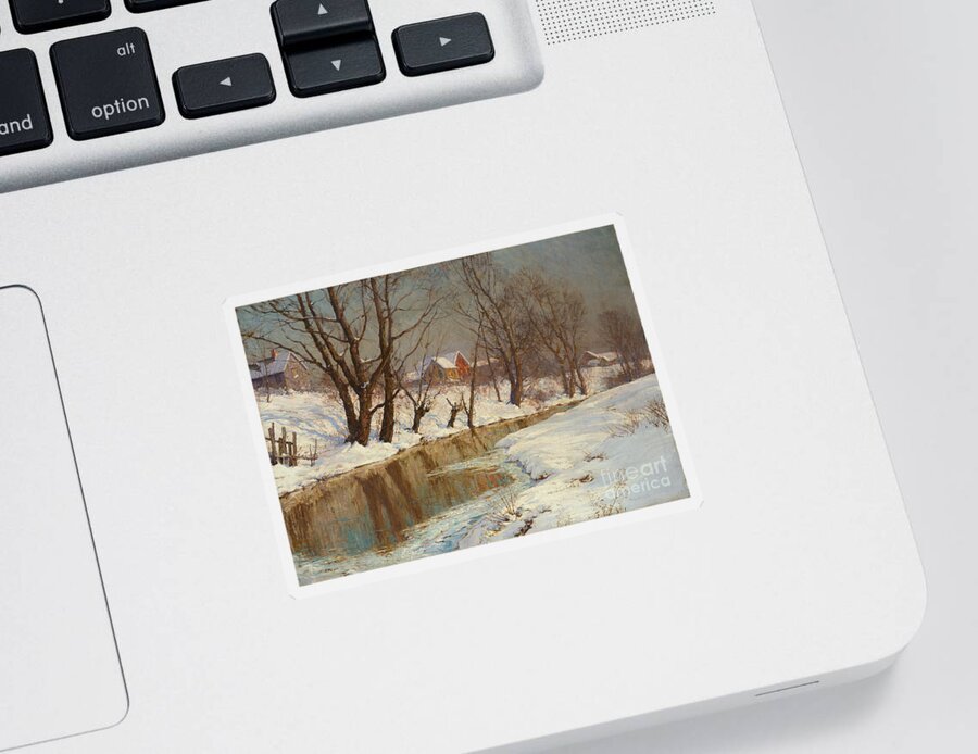 Winter Sticker featuring the painting Winter Morning by Walter Launt Palmer