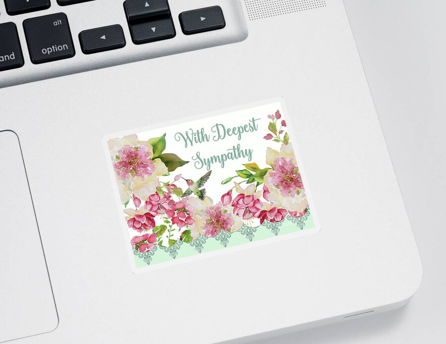 Greeting Sticker featuring the painting With Deepest Sympathy Greeting Card by Jean Plout