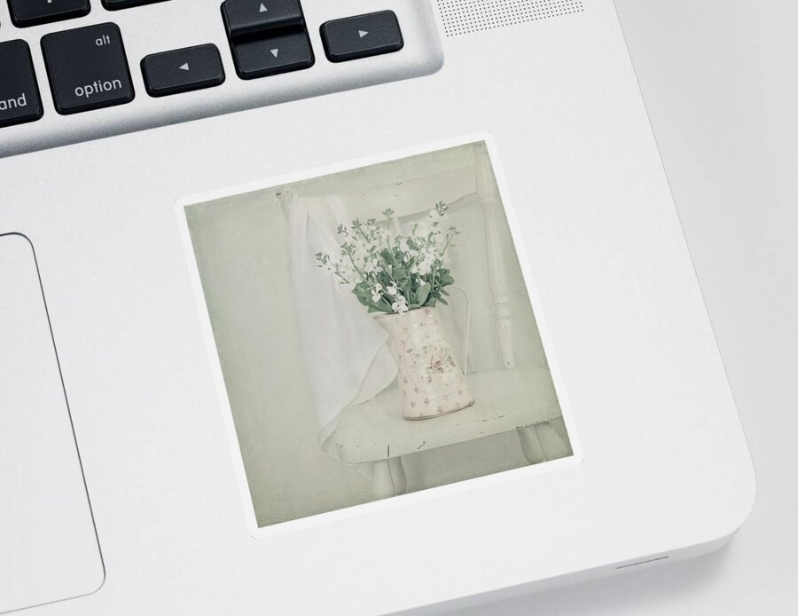 White Floral Sticker featuring the photograph With Love in My Heart by Kim Hojnacki
