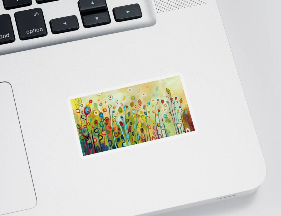 Floral Sticker featuring the painting Within by Jennifer Lommers