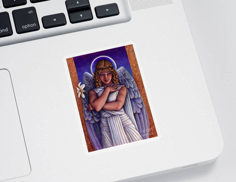 Angel Sticker featuring the painting Witness to Perfection by Jane Bucci